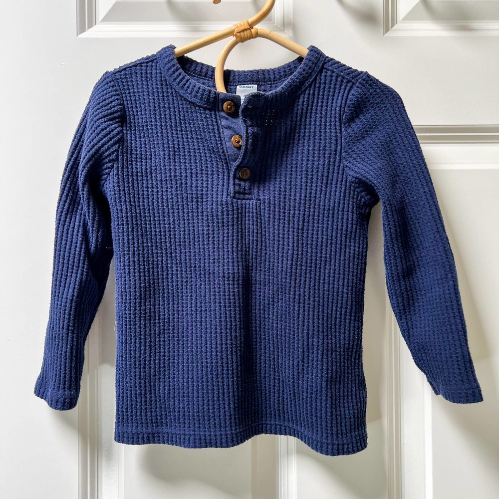Old Navy | Long-sleeve waffle henley shirt | 3T